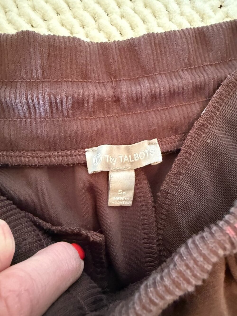 Talbots Women's Chocolate Brown Air Knit Jacket and pants A-029